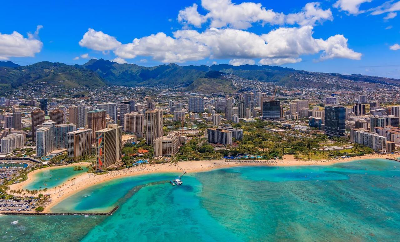 Aqua Palms Waikiki Ocean View Lanai Parking Included Apartment Honolulu Exterior photo